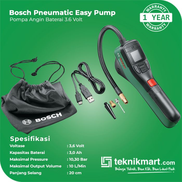 Belanja Teknik Bisa Klik, Bisa Liat Fisik Bosch EasyPump 150 Psi