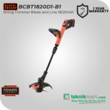 Black and Decker BCBT1820D1 18/20V (max)  String Trimmer With Blade and Line / Pemotong Rumput Baterai