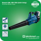 Bosch GBL 18V-750 Brushless Blower / Blower Angin Baterai 18V (Unit Only)