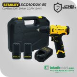 Stanley SCD10D2K 2.0Ah 12Volt Cordless Drill Driver / Bor Impact Baterai