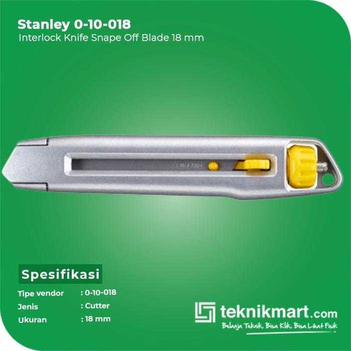 STANLEY 0-10-018 INTERLOCK KNIFE SNAPE OFF BLADE 18MM - Image 2