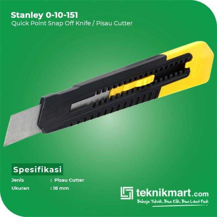 STANLEY 0-10-151 QUICK POINT SNAP OFF KNIFE 18MM - Image 2