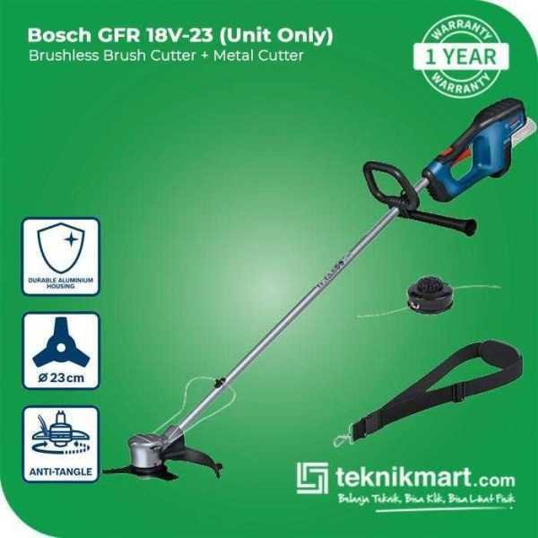 BOSCH GFR 18V-23 BRUSHLESS BRUSH CUTTER 18V WITH NYLON & METAL BLADE (UNIT ONLY)