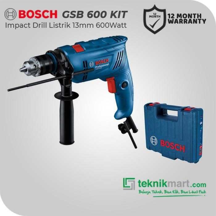 BOSCH GSB 600 IMPACT DRILL SET 600WATT 13MM WITH 100 ACC + CASE