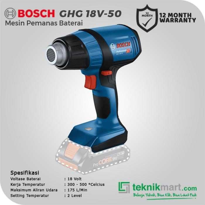 BOSCH GHG 18V-50 CORDLESS HEAT GUN 18VOLT 300-500 C (UNIT ONLY) - Image 2