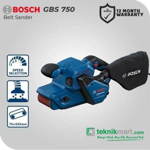 BOSCH GBS 750 BELT SANDER 850WATT 75X355MM