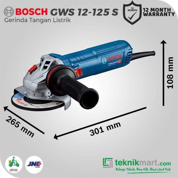 BOSCH GWS 12-125 S SMALL ANGLE GRINDER WITH VARIABLE SPEED 1200WATT 125MM / 5 INCH - Image 3
