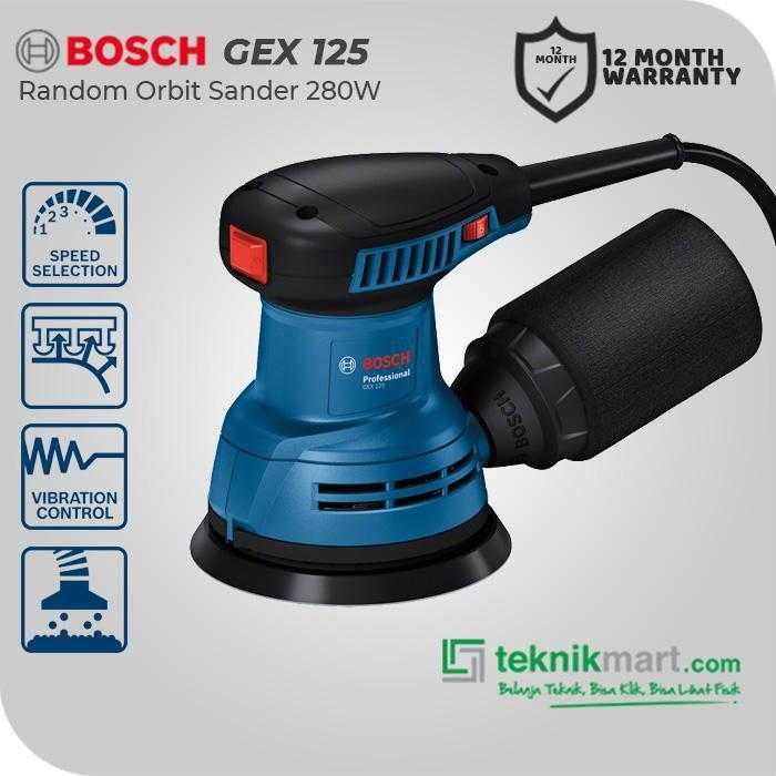 BOSCH GEX 125 ORBITAL SANDER 280WATT 12000RPM