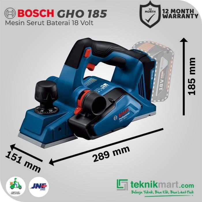 BOSCH GHO 185-LI BRUSHLESS PLANNER 18VOLT (UNIT ONLY) - Image 3