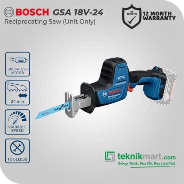 BOSCH GSA 18V-24 BRUSHLESS RECIPROCATING SAW 18VOLT (UNIT ONLY)