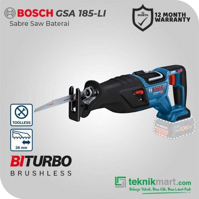 BOSCH GSA 185-LI BRUSHLESS SABRE SAW 18VOLT 2900SPM (UNIT ONLY)