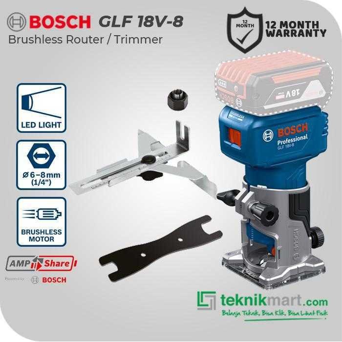 BOSCH GLF 18V-8 BRUSHLESS ROUTER / TRIMMER 18VOLT 1/4" (UNIT ONLY)