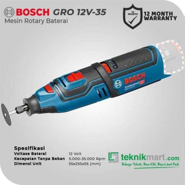 BOSCH GRO 12V-35 CORDLESS ROTARY TOOLS 12VOLT 5000-35000 RPM (UNIT ONLY)
