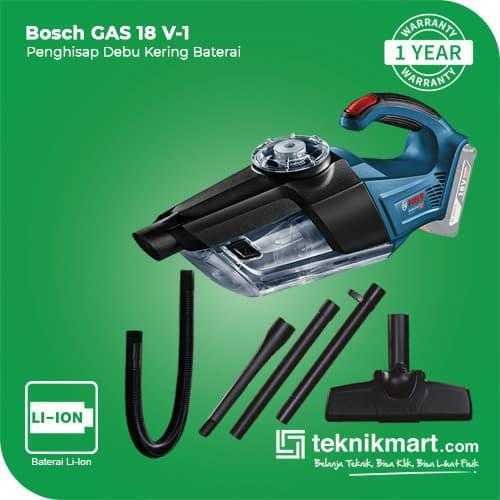 BOSCH GAS 18 V-1 CORDLESS VACUUM CLEANER 18VOLT 700ML 60MBAR 10L/SEC (UNIT ONLY)
