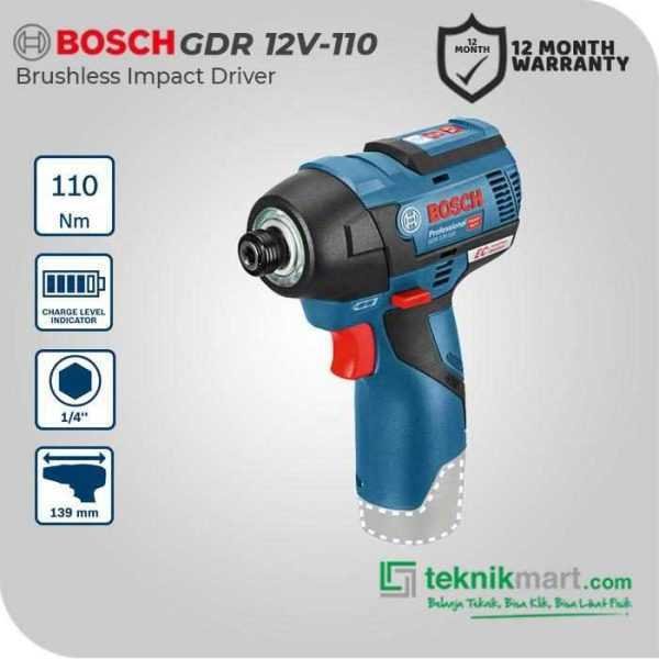 BOSCH GDR 12V-110 BRUSHLESS IMPACT DRIVER 12VOLT (UNIT ONLY)
