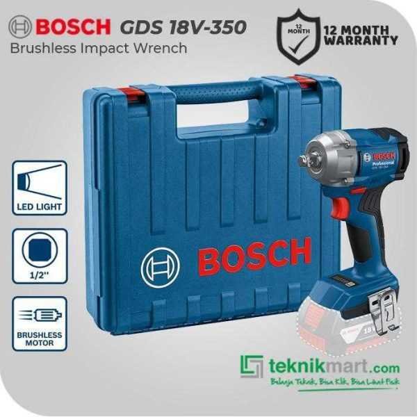 BOSCH GDS 18V-350 BRUSHLESS IMPACT WRENCH 18VOLT 560NM (UNIT ONLY)