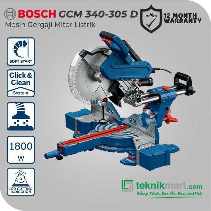 BOSCH GCM 340-305 D MITER SAW WITH DUAL BEVEL 1800W 305MM