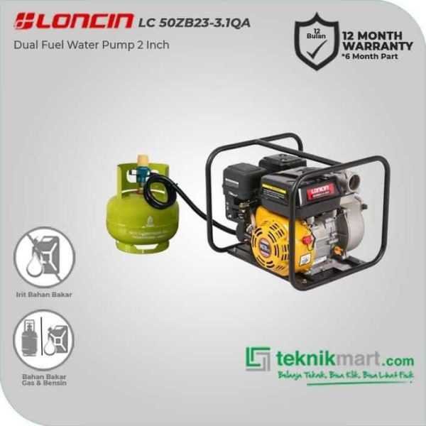 LONCIN LC50ZB23-3.1QA DUAL FUEL WATER PUMP 2" G160