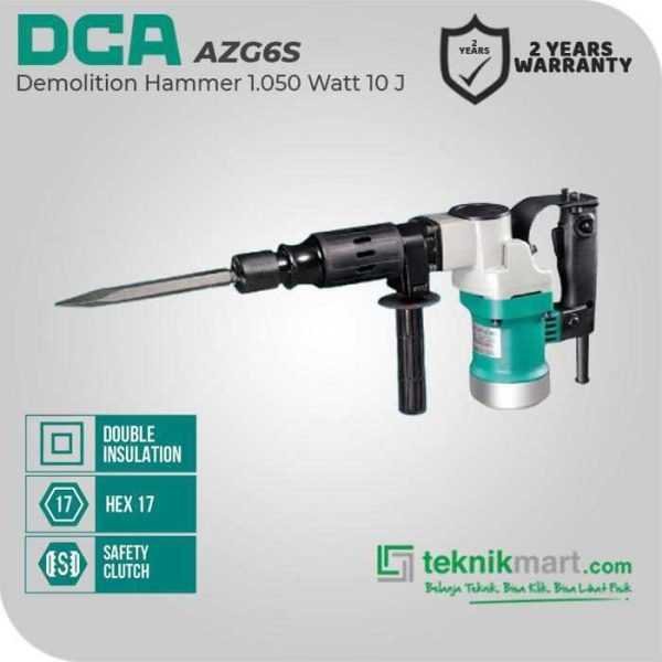 DCA AZG6S DEMOLITION HAMMER 1050WATT 6.8KG