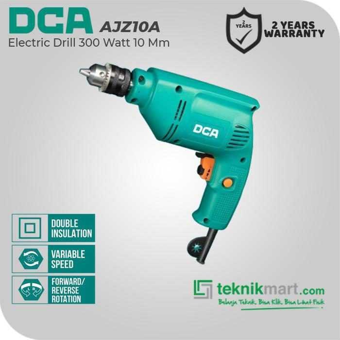 DCA AJZ10A DRILL 300WATT 10MM VARIABLE SPEED