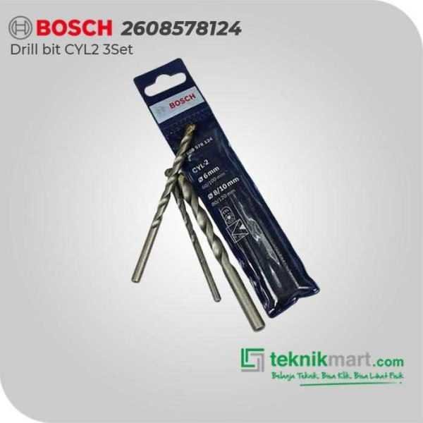 BOSCH CYL-2 MASONRY DRILL BITS (6,8,10 MM)