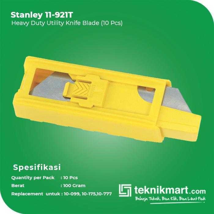 STANLEY 11-921T-22 HEAVY DUTY UTILITY KNIFE BLADE (10PCS) - Image 2