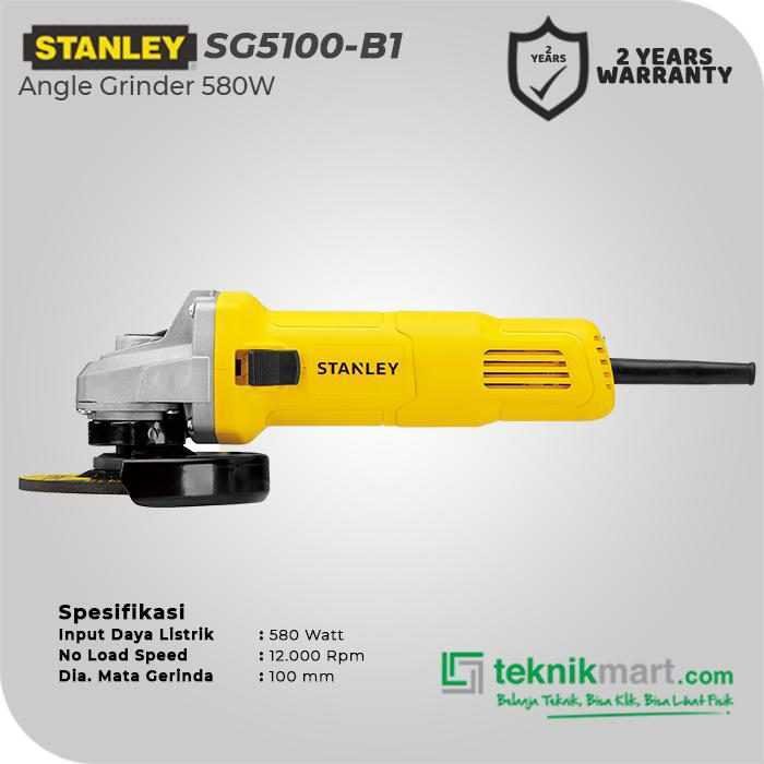 STANLEY SG5100 SMALL ANGLE GRINDER 580WATT 100MM 12000 RPM - Image 2