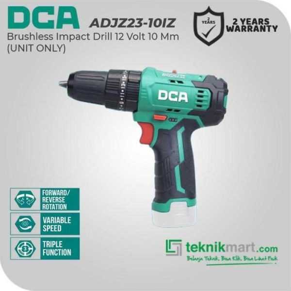 DCA ADJZ23-10IZ BRUSHLESS IMPACT DRILL 12VOLT 10MM (UNIT ONLY)