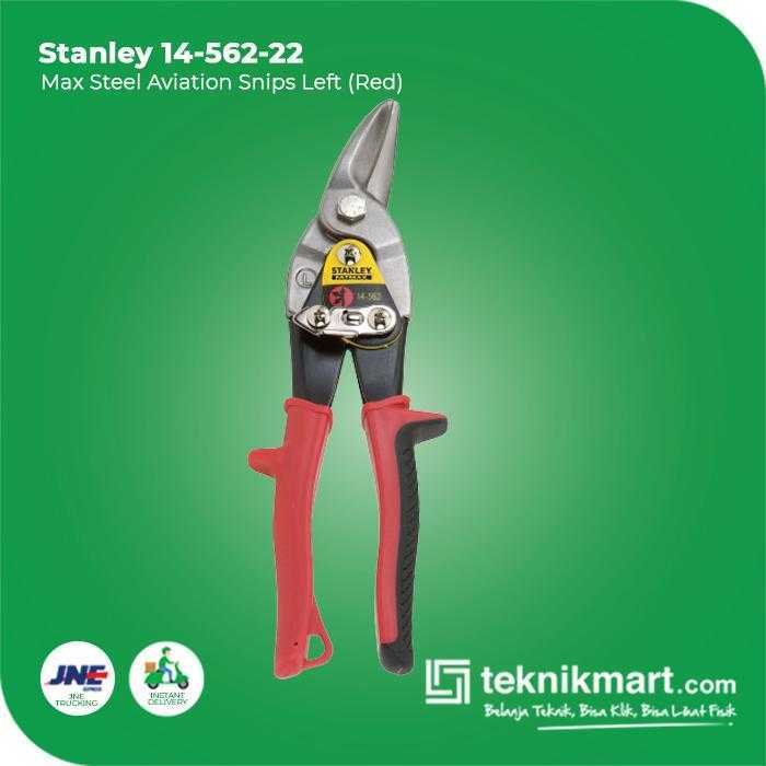 STANLEY 14-562-22 AVIATION SNIPS MAX STEEL - LEFT (RED) - Image 3