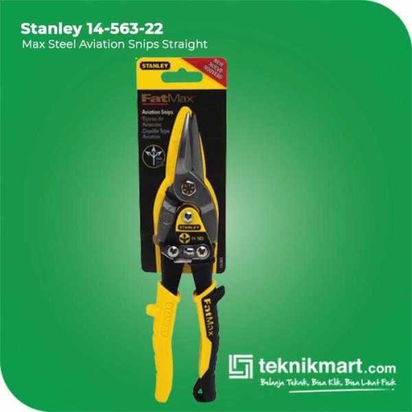 STANLEY 14-563-22 AVIATION SNIPS MAX STEEL - STRAIGHT (YELLOW)