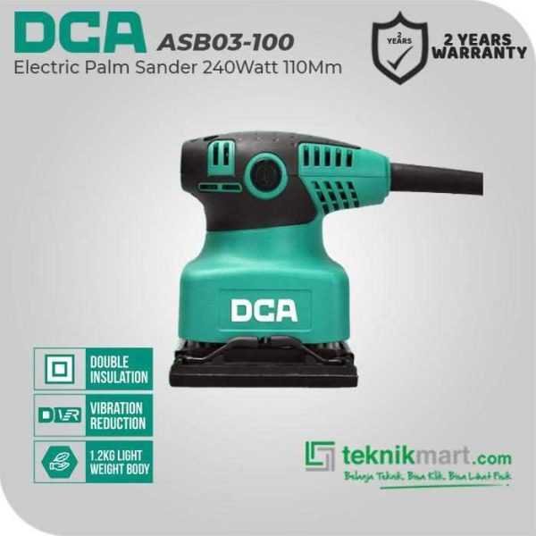 DCA ASB03-100S ORBITAL SANDER 240WATT 110X100MM