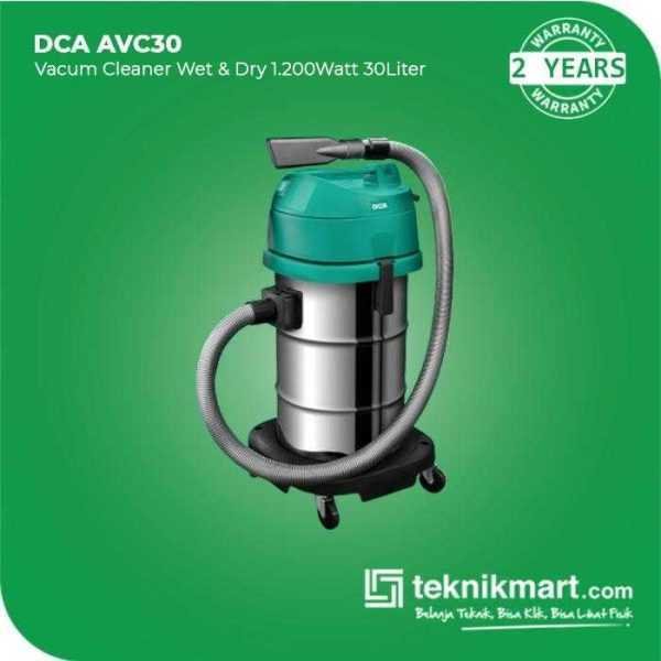 DCA AVC30 VACUUM CLEANER WET & DRY 1200WATT 30 L (STAINLESS STEEL)