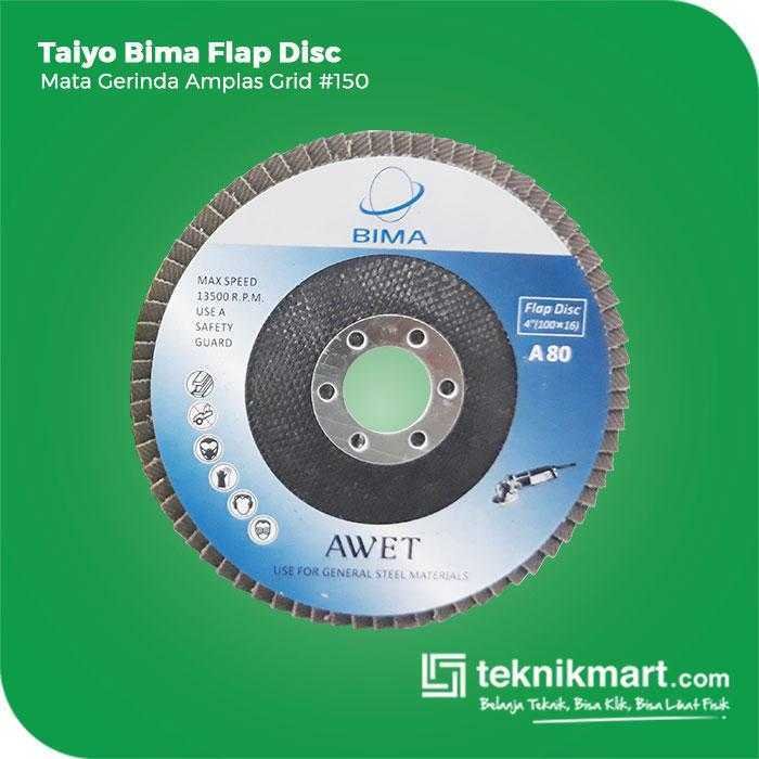 TAIYO A150 BIMA FLAP DISC GRID #150 100X16MM