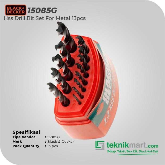 BLACK AND DECKER 15085G HSS DRILL BIT SET FOR METAL 13PCS - Image 3