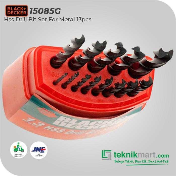BLACK AND DECKER 15085G HSS DRILL BIT SET FOR METAL 13PCS - Image 2