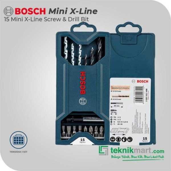 BOSCH 15 PCS MINI X-LINE DRILL & SCREWDRIVER BIT SET