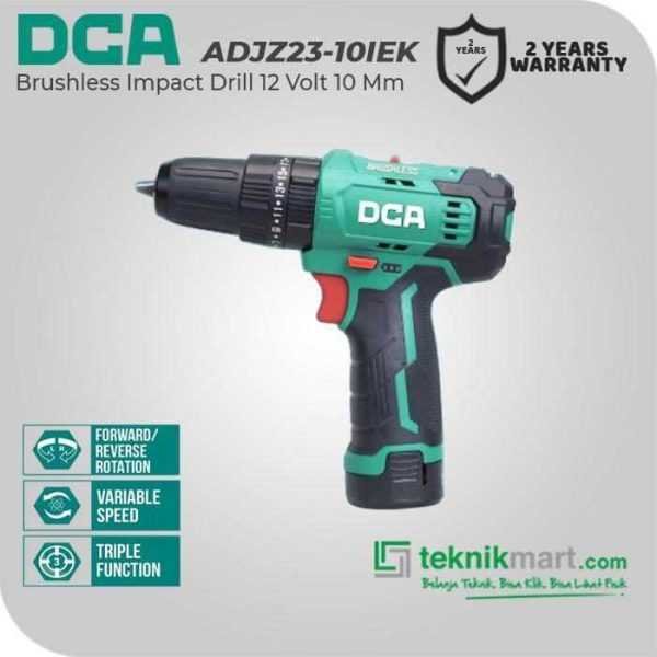 DCA ADJZ23-10IEK BRUSHLESS IMPACT DRILL 12VOLT 10MM (2X BATT, 1X CHARGER, CASE)