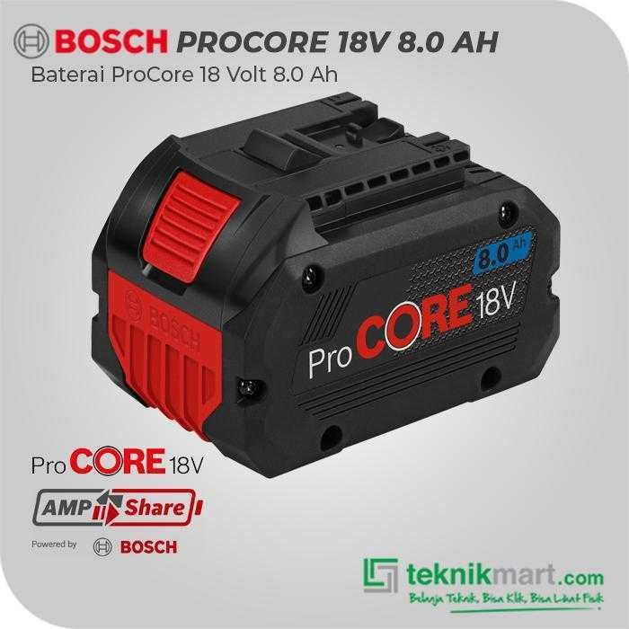 BOSCH GBA 18 V-LI PROCORE BATTERY LI-ION 18V 8.0AH