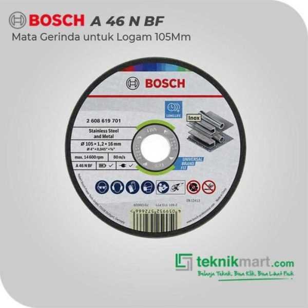 BOSCH A 46 N BF METAL CUTTING WHEEL 105X1.2X16MM (GREEN)