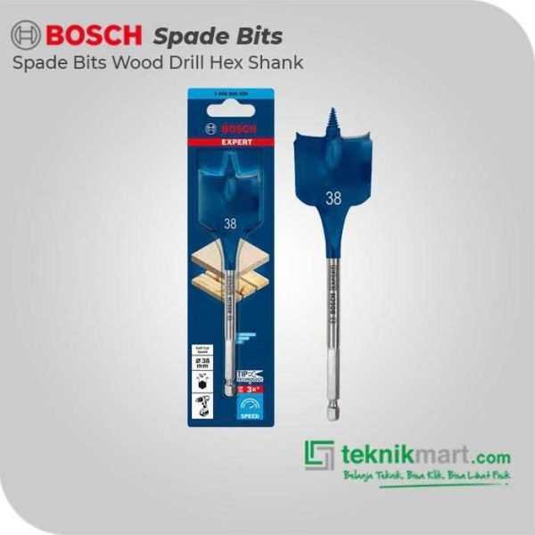 BOSCH SPADE BITS (SELF CUT SPEED) WOOD DRILL BITS 38X152MM HEX SHANK