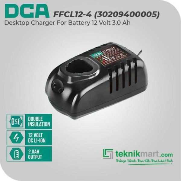 DCA FFCL12-4 DESKTOP BATTERY CHARGER 12VOLT 3.0A (30209400005)