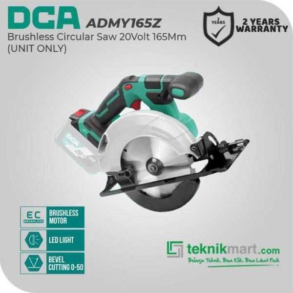 DCA ADMY165SZ BRUSHLESS CIRCULAR SAW 20VOLT 165MM (UNIT ONLY)