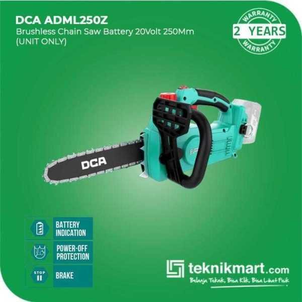 DCA ADML250Z BRUSHLESS CHAIN SAW 20VOLT 250MM (UNIT ONLY)