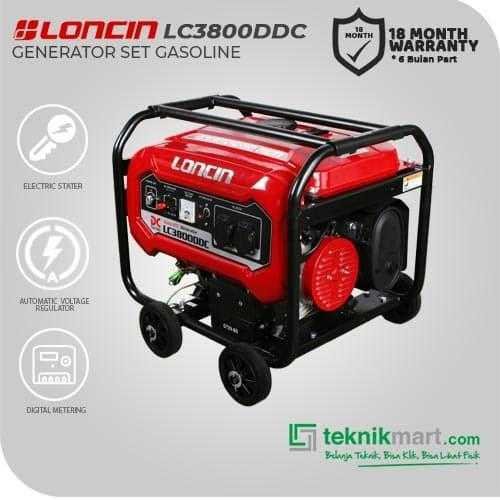 LONCIN LC 3800 DDC RECOIL & ELECTRIC STATER GASOLINE GENSET 2,2KW