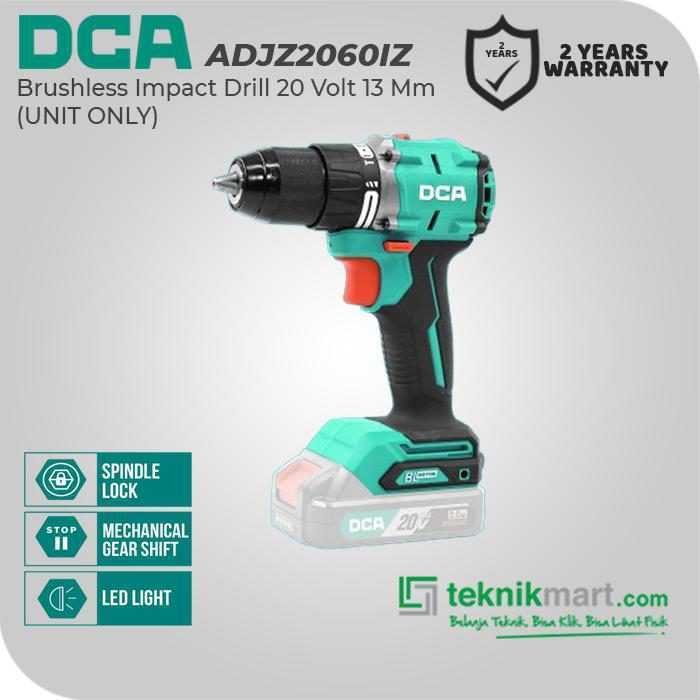 DCA ADJZ2060IZ BRUSHLESS IMPACT DRILL 20VOLT 13MM (UNIT ONLY)