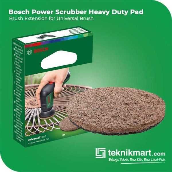 BOSCH POWER SCRUBBER BROWN HEAVY DUTY PAD X3 FOR UNI-BRUSH