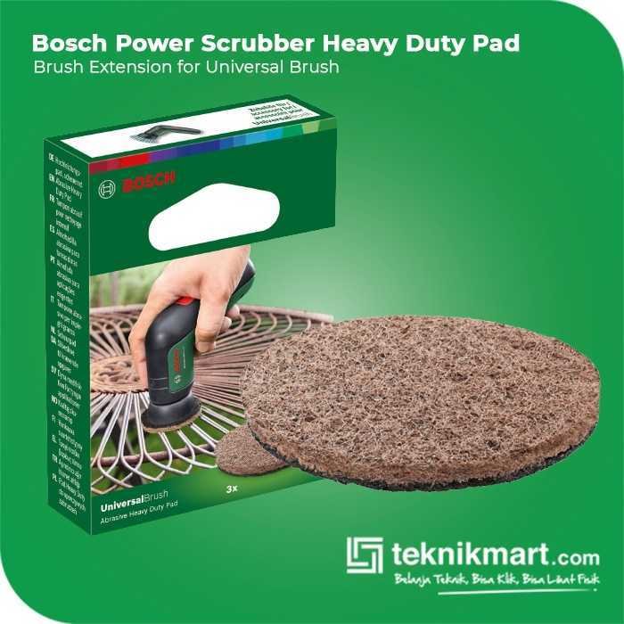 BOSCH POWER SCRUBBER BROWN HEAVY DUTY PAD X3 FOR UNI-BRUSH