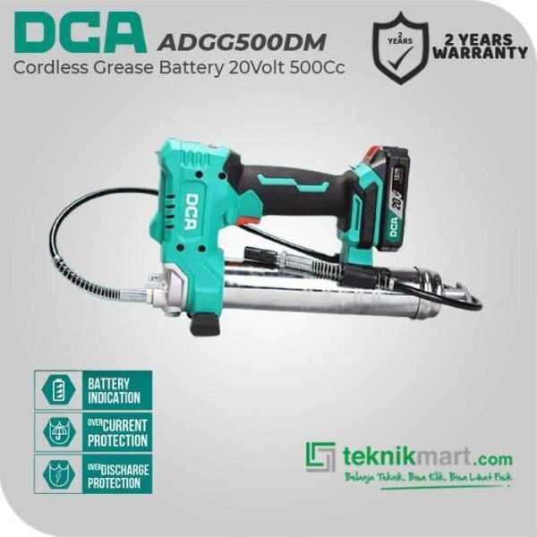 DCA ADGG500DM CORDLESS GREASE GUN 20VOLT 1.000PSI (1X BATT 2.0AH, 1X CHARGER, CASE)