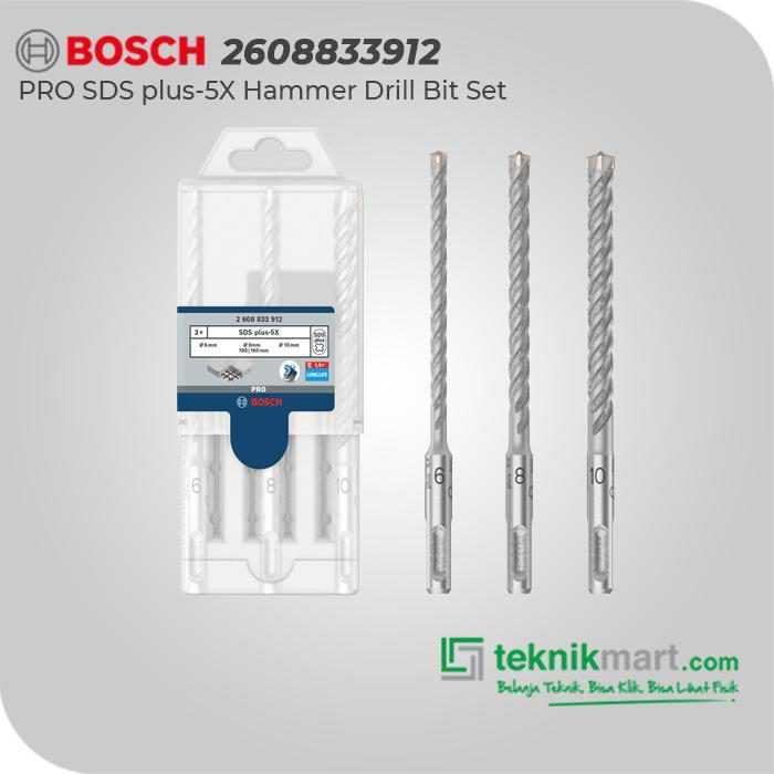 BOSCH SDS PLUS-5X HAMMER BITS 3PCS 6/8/10MM X 160MM