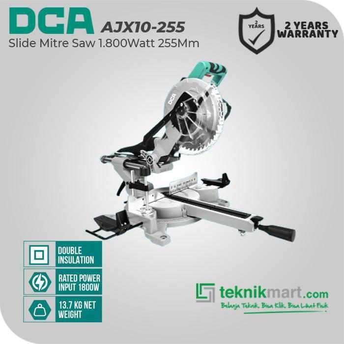 DCA AJX10-255 SLIDE COMPOUND MITRE SAW 1800WATT 255MM (DOUBLE BEVEL)